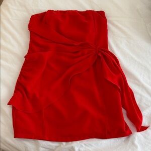 Superdown Red Strapless Dress
